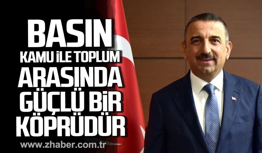 Vali Osman Hacıbektaşoğlu'ndan 24 Temmuz Gazeteciler ve Basın Bayramı mesajı.