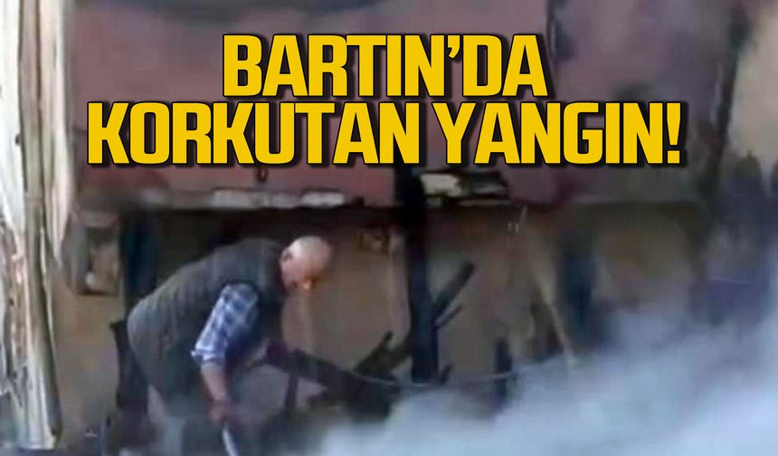 Bartın'da korkutan yangın...