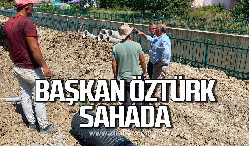 Gökçebey’de altyapı hamlesi: Başkan Öztürk sahada