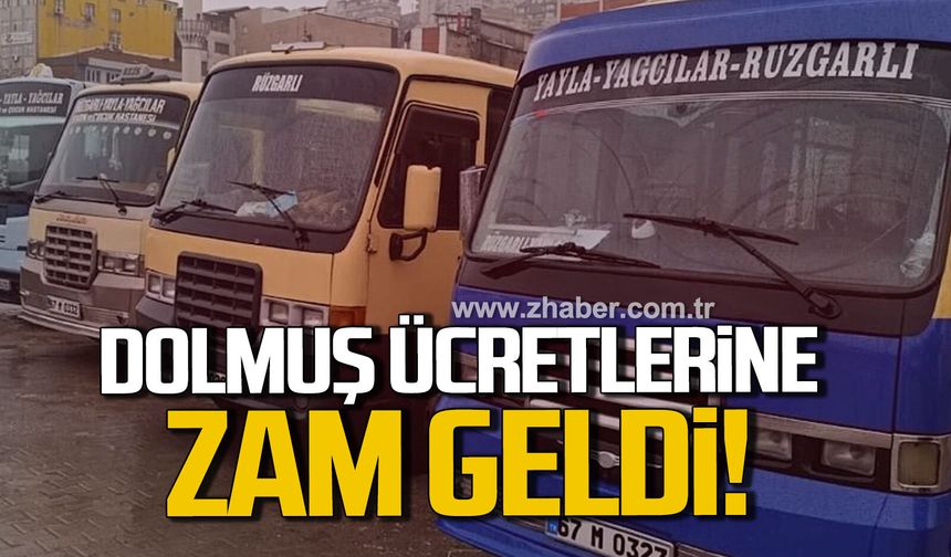 Zonguldak'ta dolmuş ücretlerine zam geldi