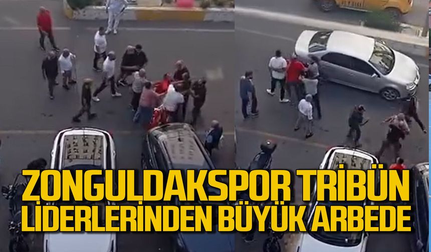Zonguldakspor tribün liderleri arasında büyük arbede