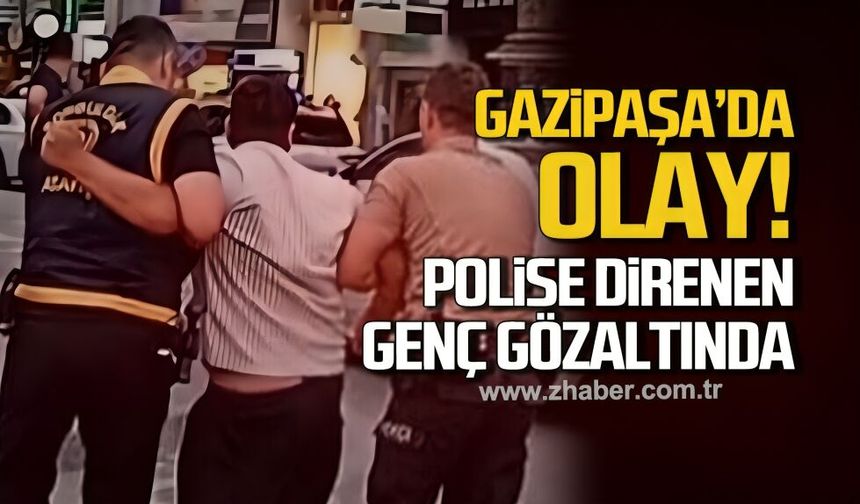 Zonguldak’ta Polise direnen genç takviye ekiplerle gözaltına alındı