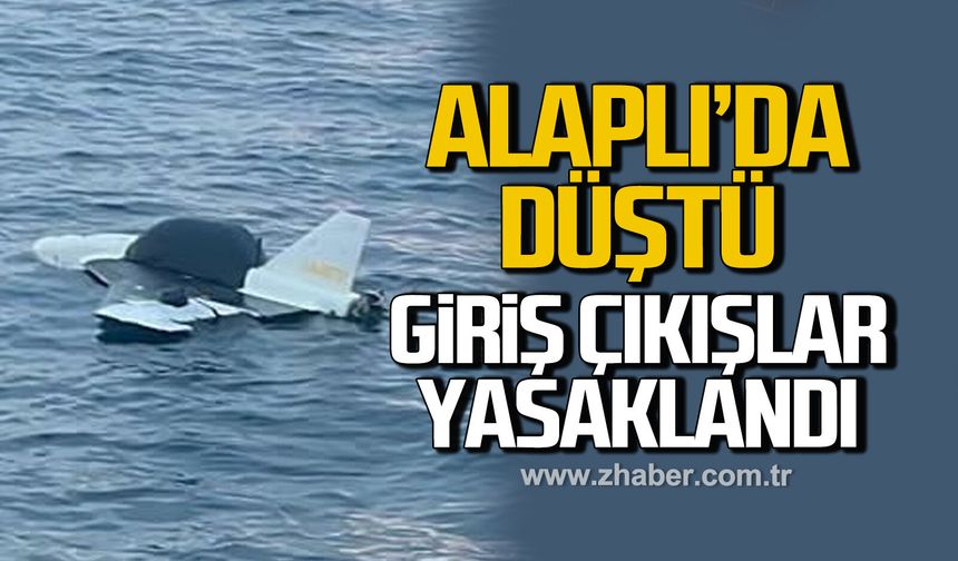 Alaplı'da düştü. Giriş çıkışlar yasaklandı