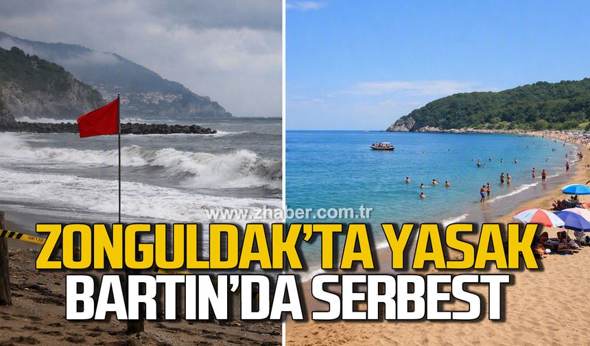 Zonguldak’ta denize yasak, Bartın’da serbest