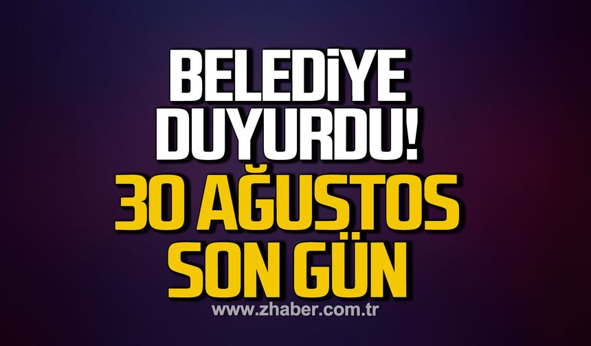 Devrek Belediyesi’nden stand esnafına uyarı. 30 Ağustos son gün