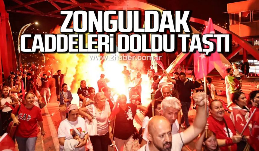Zonguldak caddeleri doldu taştı
