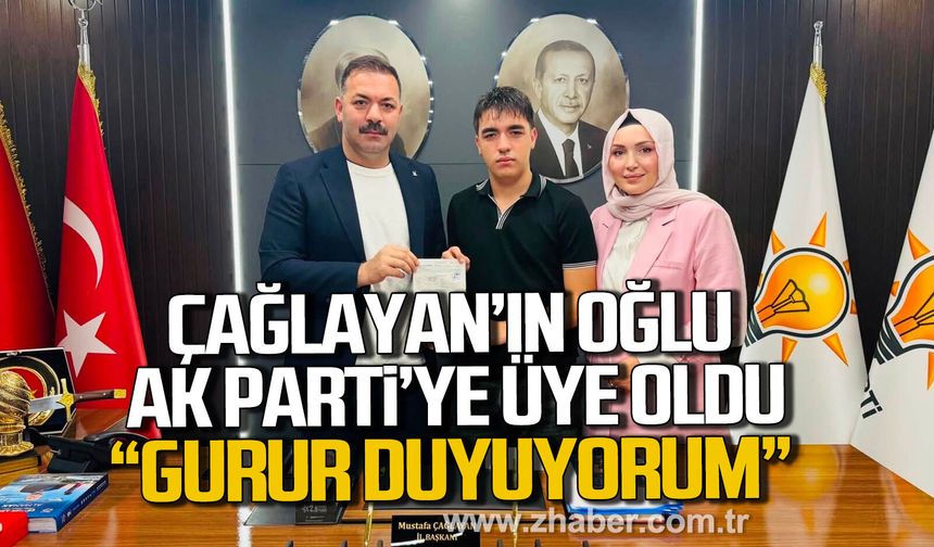 Mustafa Çağlayan'ın oğlu AK Parti'ye üye oldu.