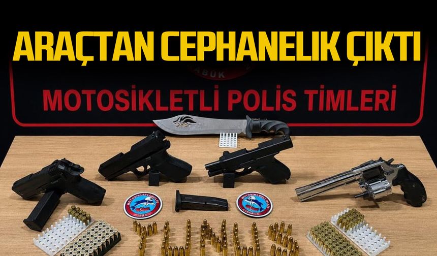 Araçtan cephanelik çıktı