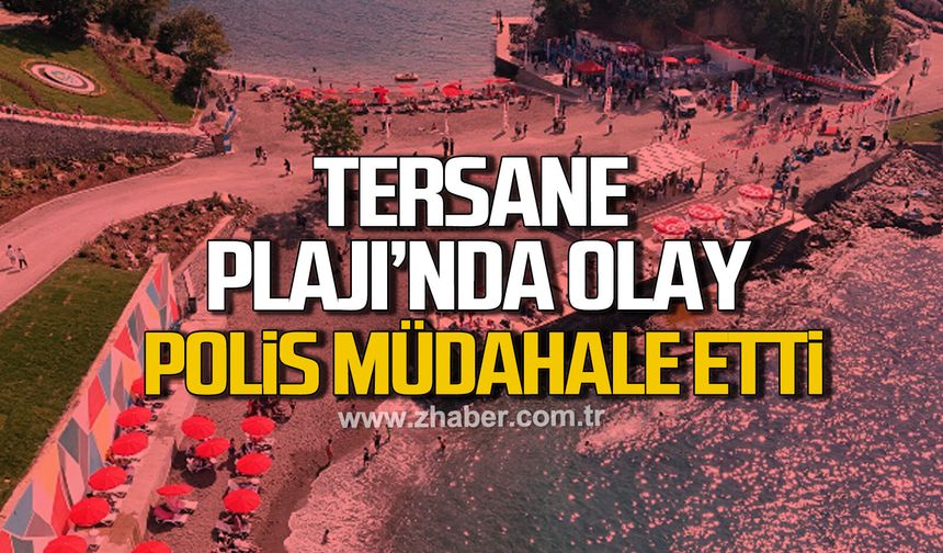 Zonguldak tersane plajı'nda olay