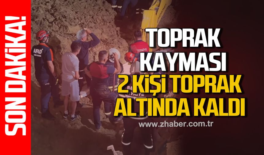 Bartın'da toprak kayması; 2 Kişi toprak altında kaldı
