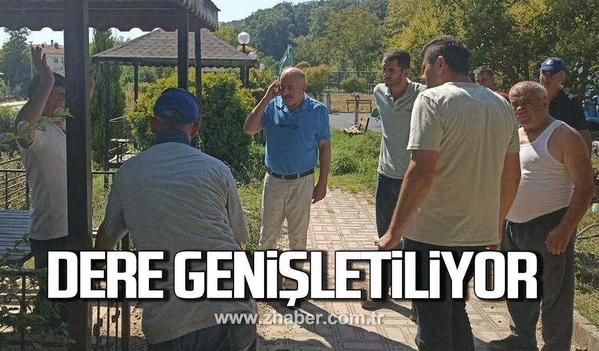 Dere genişletme çalışmaları park düzenlemesiyle devam ediyor
