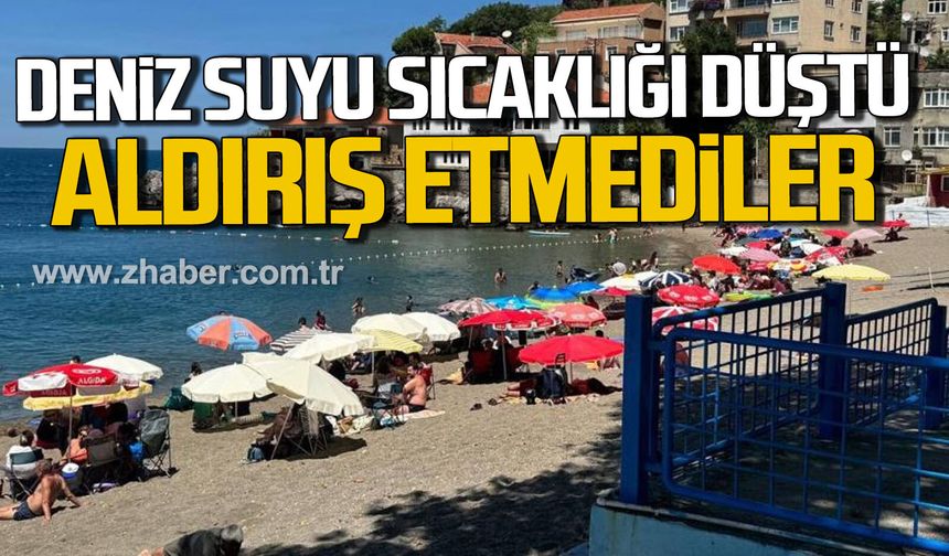 Zonguldak’ta deniz suyu sıcaklığı düştü. Aldırış etmediler.