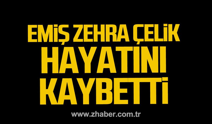 Emiş Zehra Çelik hayatını kaybetti.