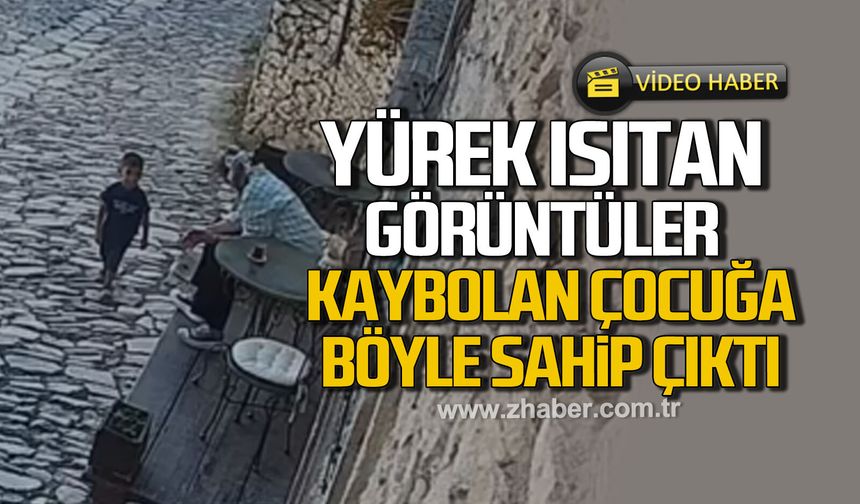 Yürek ısıtan görüntüler. Kaybolan çocuğa böyle sahip çıktı