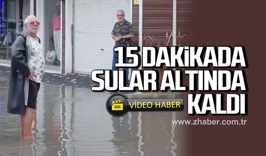 Filyos 15 dakikada sular altında kaldı