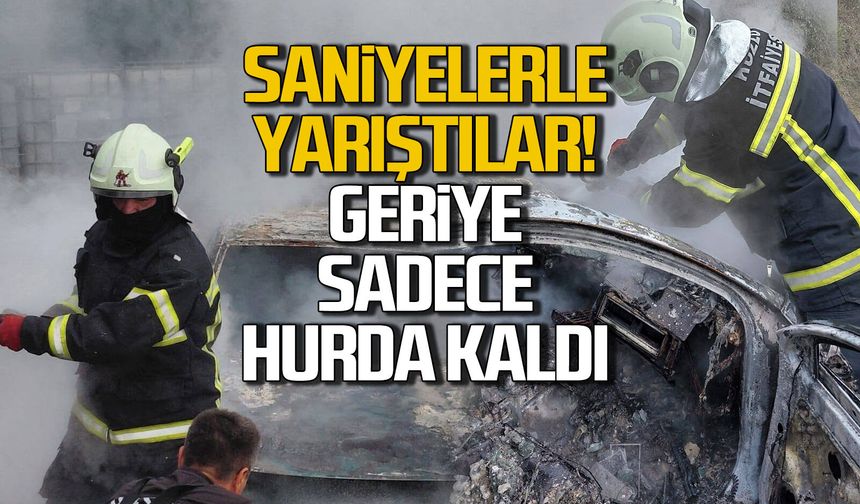 Kozlu'da yangın... Sadece hurdası kaldı