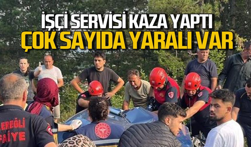 İşçi servisi kaza yaptı... Yaralıların durumu ağır
