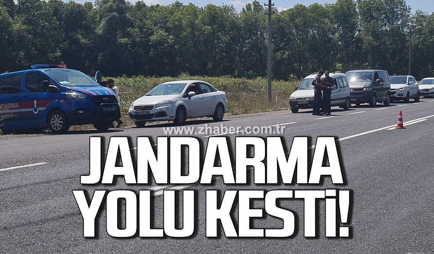 Çaycuma'da jandarmadan kara yolunda sıkı güvenlik denetimi