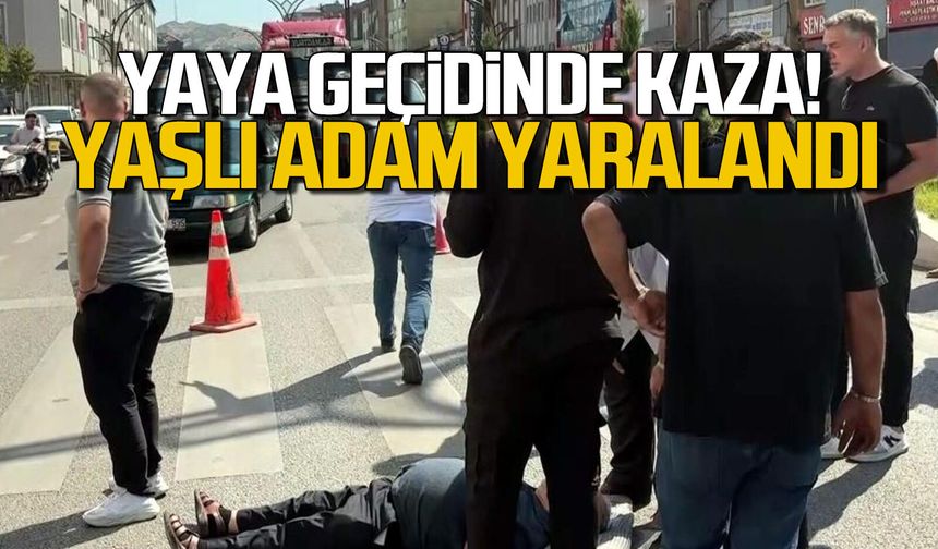 Yaya geçidinde kaza... Yaşlı adam yaralandı