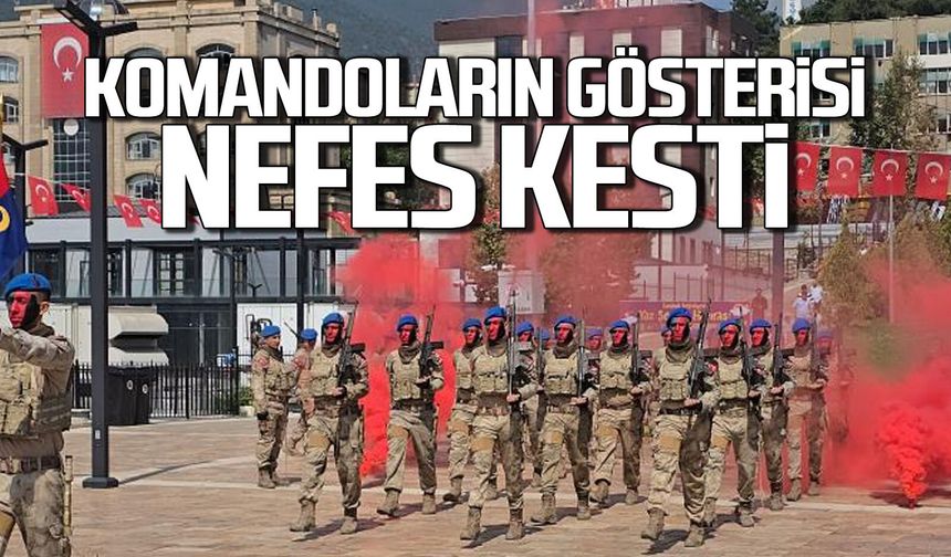 Karabük'te komandoların gösterisi nefes kesti