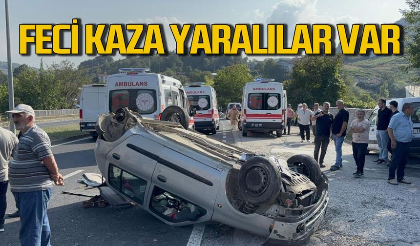 Zonguldak-Düzce yolunda feci kaza: Çok sayıda yaralı var