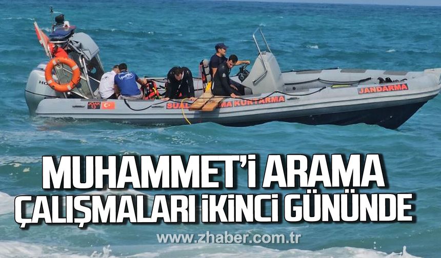 Zonguldak'ta Muhammet Şemali'yi arama çalışmaları ikinci gününde.