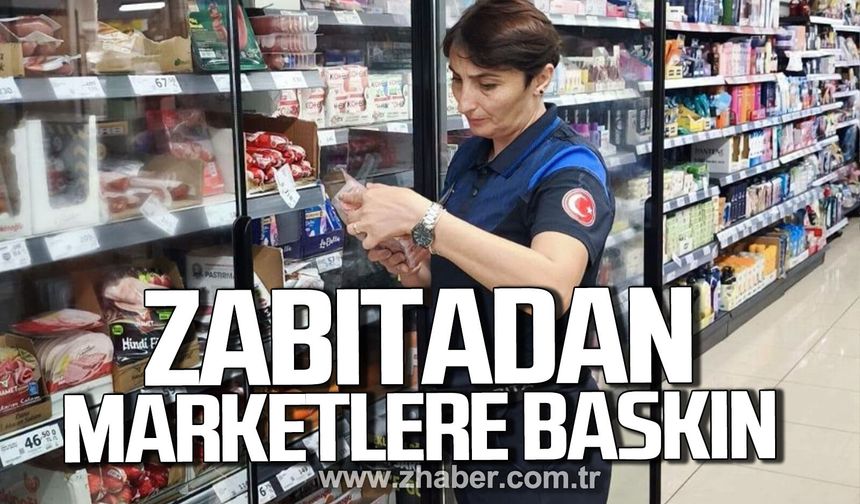 Devrek'te zabıtadan marketlere baskın.