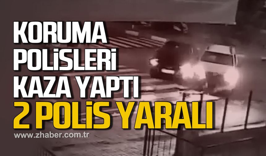 Bartın'da koruma polisleri kaza yaptı: 2 polis yaralandı