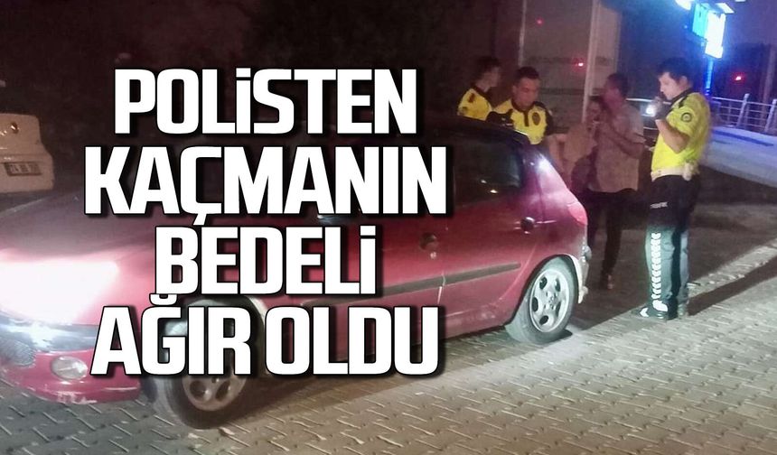 Polisten kaçmanın bedeli ağır oldu