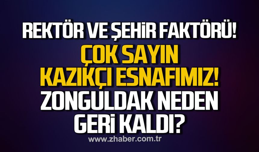 Rektör ve şehir faktörü!