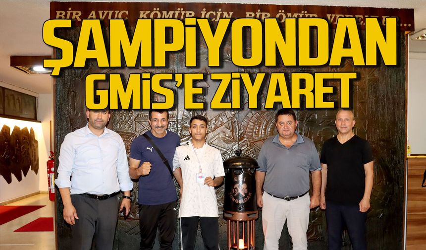 Şampiyondan GMİS'e teşekkür ziyareti