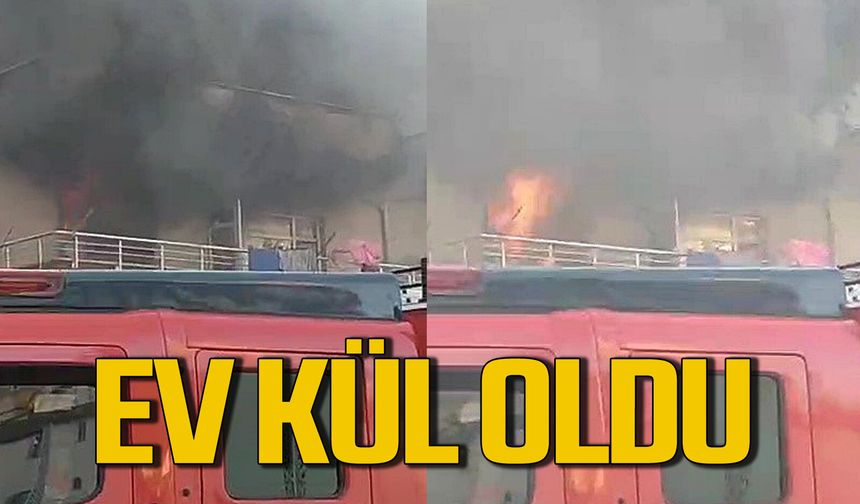 Elektrikli fırından çıkan yangın evi kullanılamaz hale getirdi