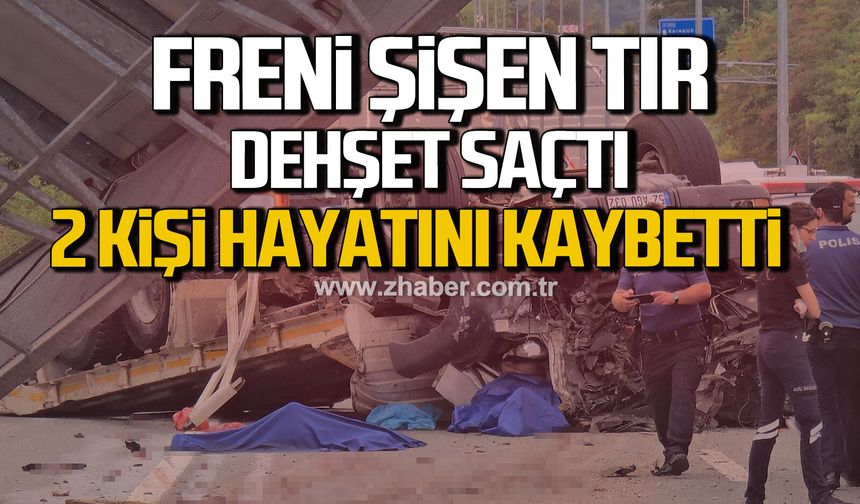 Karabük-Bartın yolunda feci kaza: Tır devrildi, 2 kişi hayatını kaybetti