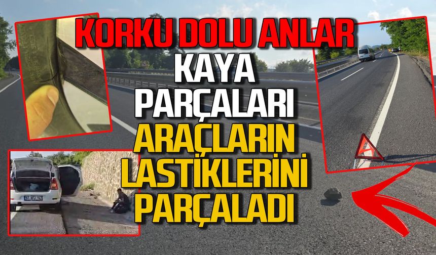 Zonguldak-Ereğli yolunda faciaya ramak kaldı: Büyük tehlike atlattılar