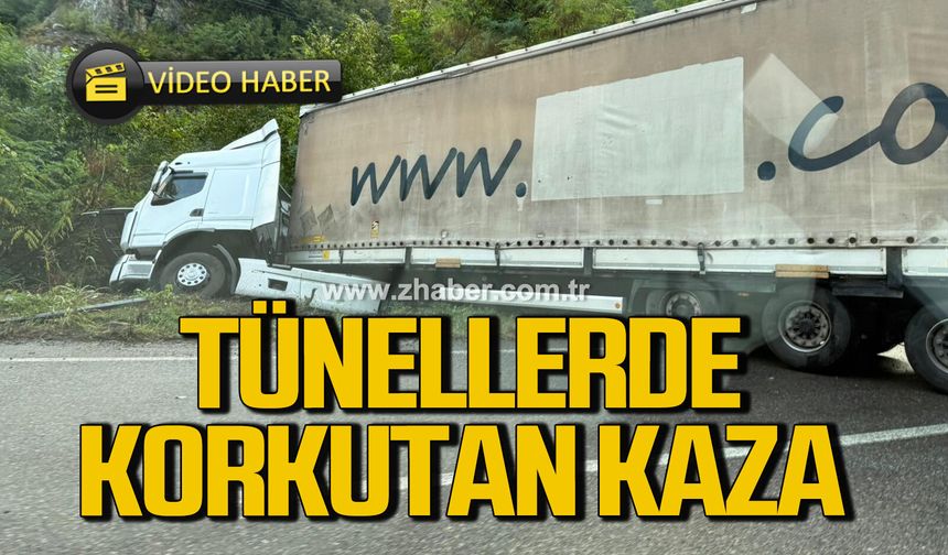 Gökgöl tünelleri’nde kaza! Trafik tek şeride düştü