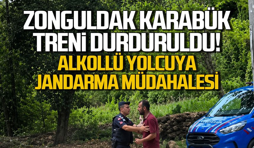 Zonguldak-Karabük treni durduruldu... Alkollü yolcuya jandarma müdahalesi