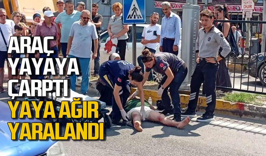Zonguldak'ta araç yayaya  çarptı: Ağır yaralanan yaya tedavi altına alındı