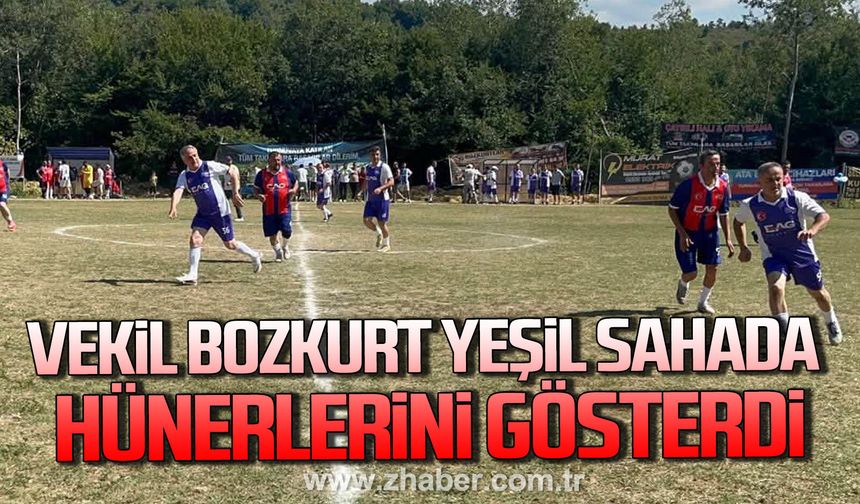 Milletvekili Saffet Bozkurt yeşil sahada hünerlerini gösterdi