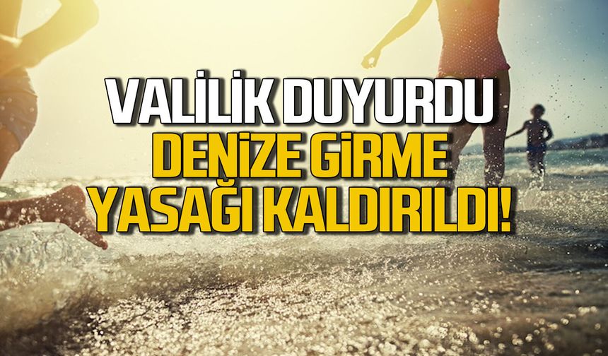 Zonguldak'ta denize girme yasağı kaldırıldı.