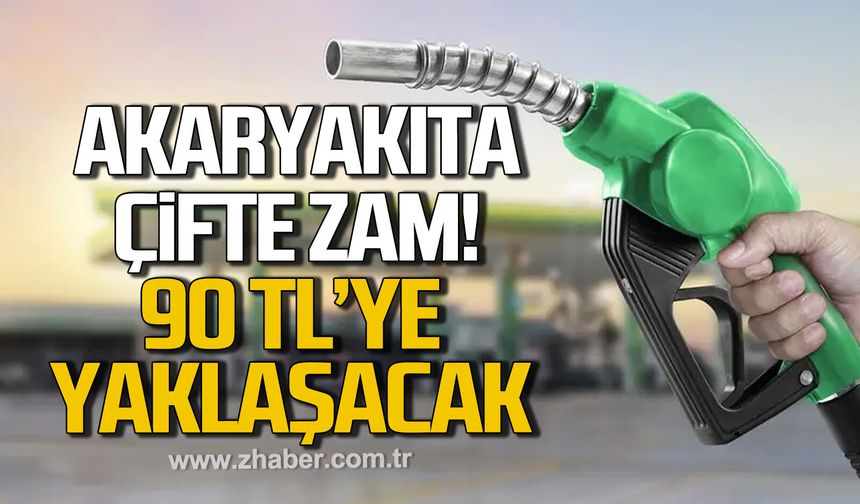 Akaryakıta çifte zam. Motorin 90 TL’ye Yaklaşıyor