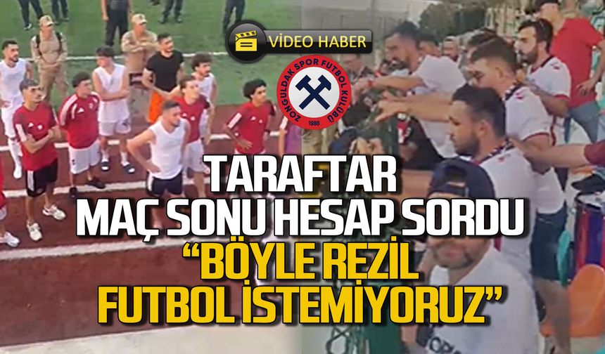 Zonguldakspor taraftarı maç sonu futbolcu ve teknik heyete hesap sordu: "Rezil futbol"