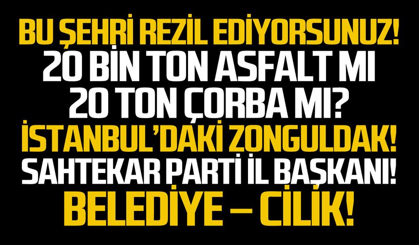Bu şehri rezil ediyorsunuz!