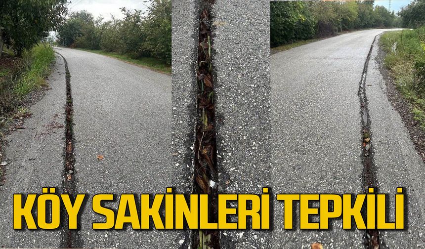 Fiber internet için kazılan yol kapatılmadı, köy sakinleri tepki gösterdi