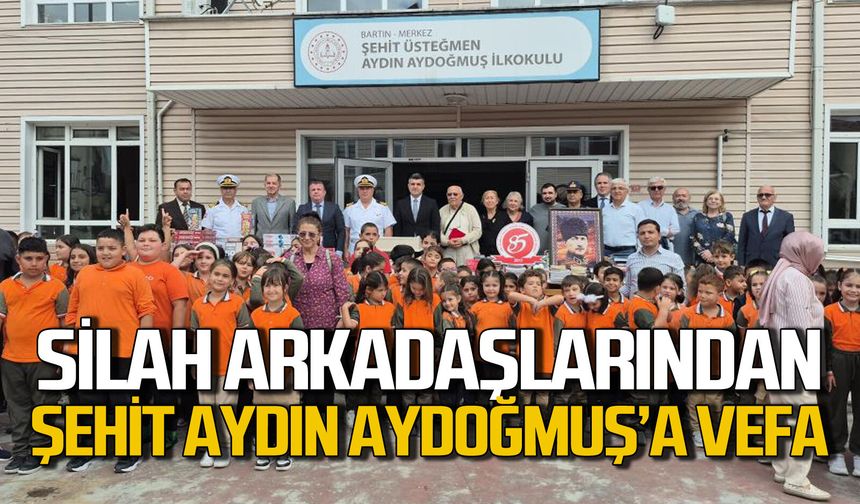 Silah arkadaşlarından şehidin adını taşıyan okula anlamlı destek