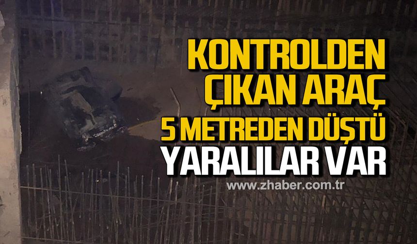Bartın’da otomobil alt geçit temeline uçtu: 2 Yaralı