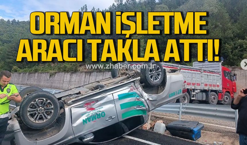 Devrek’te orman işletme aracı kaza yaptı: Şoför yaralandı