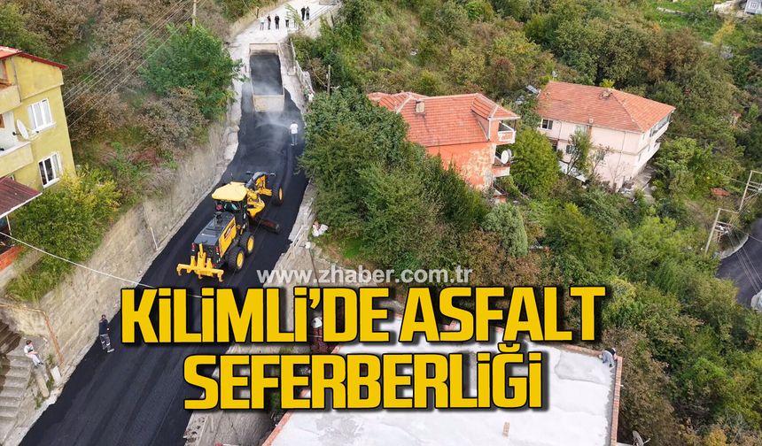 Kilimli'de asfalt seferberliği