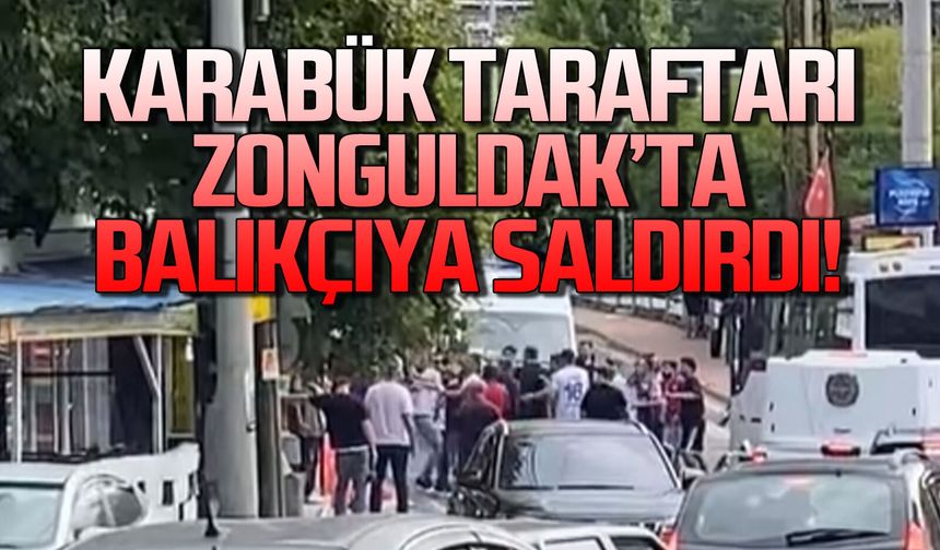 Karabük taraftarları Kapuz’da balıkçı dükkanına saldırdı