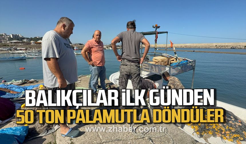 Balıkçılar Kilimli Limanı'ndan 50 ton palamutla döndü
