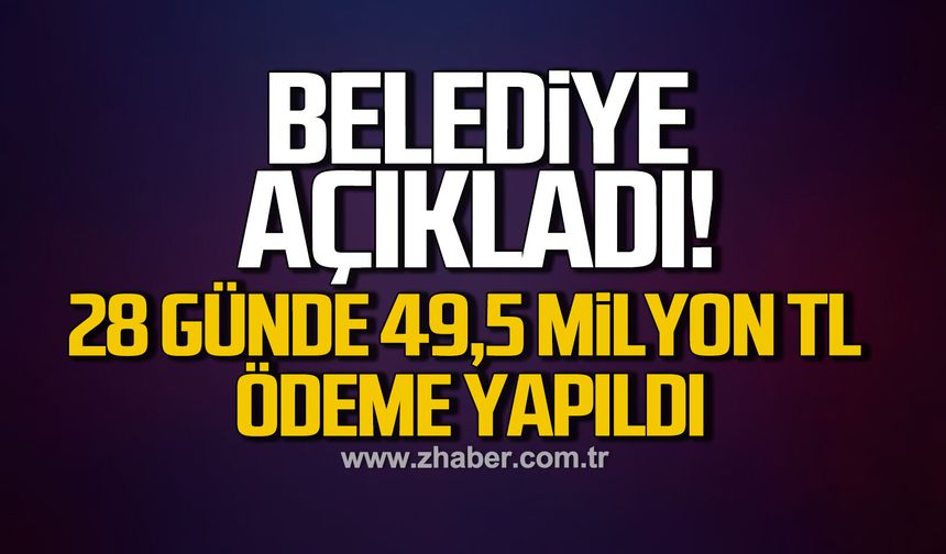 Devrek Belediyesi’nden mali tablo: 28 günde 49,5 milyon TL ödeme